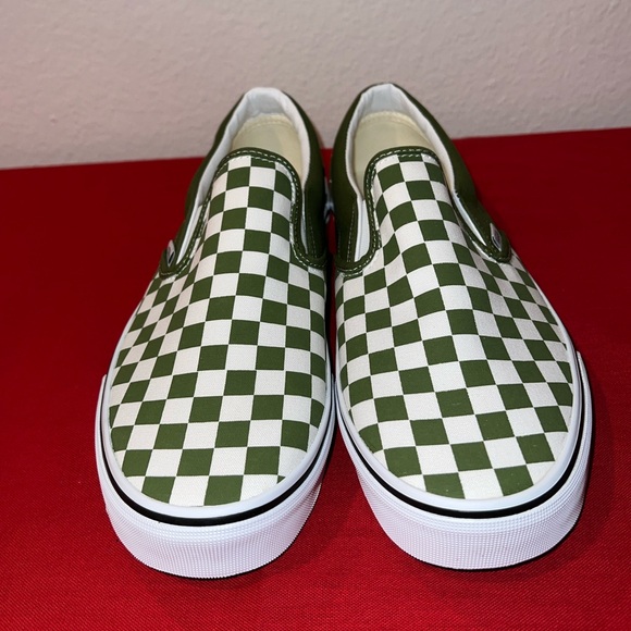 VANS Classic Slip-On Color Theory Checkerboard - 11 - Scarab Green / White - NWB - Picture 4 of 9